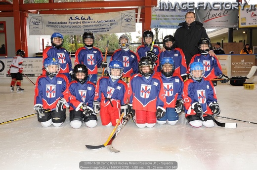 2010-11-28 Como 0023 Hockey Milano Rossoblu U10 - Squadra